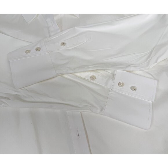 Chico’s Poplin Long Sleeve Cropped Shirt, White (Alabaster), US 12, Chico’s 2 - Picture 2 of 9